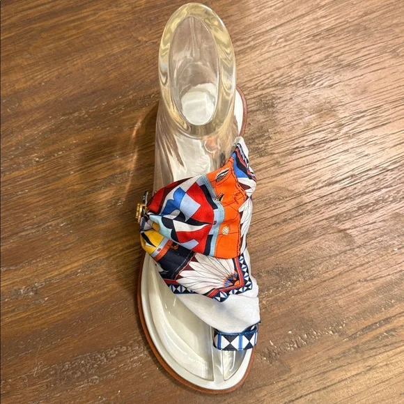 Tory Burch Selby Scarf Sandal - Picture 8 of 16
